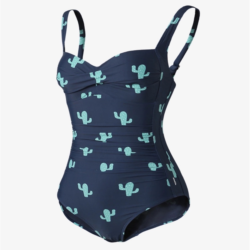 NWT Bright Cactus Print Women's One Piece Swimsuit